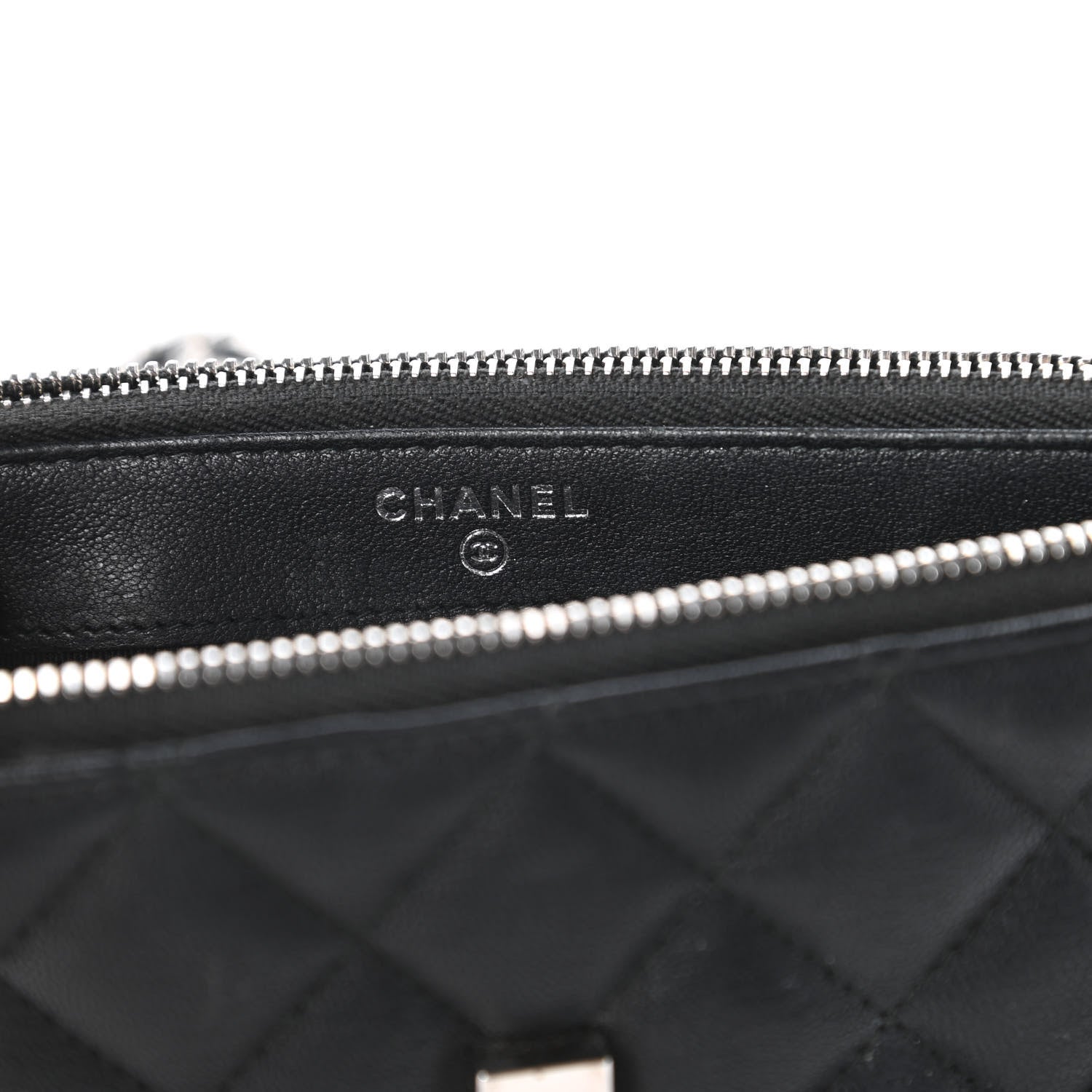 Chanel Lambskin Quilted CC Box Clutch With Chain Black 8 of 12