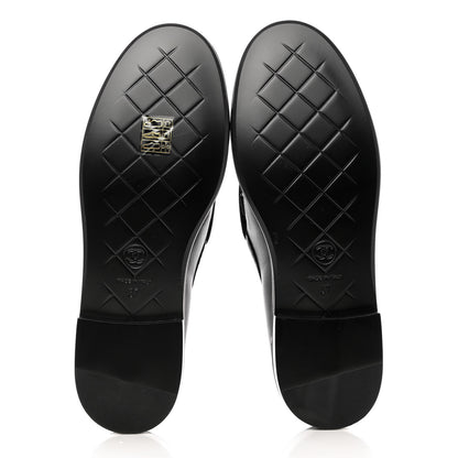 Chanel Lambskin Quilted CC Turnlock Loafers 37 Black 5 of 9