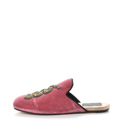 Gucci Velvet Silk Embellished Platform Detachable Slide 36 Tibet Red 6 of 22