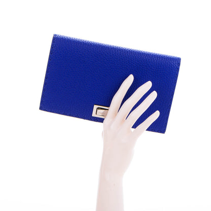 Fendi Cuoio Romano Selleria Peekaboo Wallet Blue Neon 2 of 8