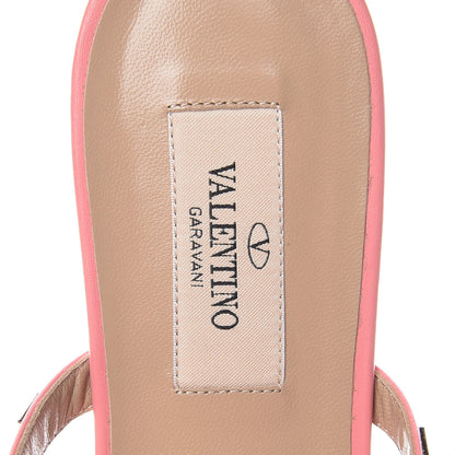 Valentino Garavani Nappa Rockstud Caged Flat Slide Sandals 37 Paradise Rose 6 of 9