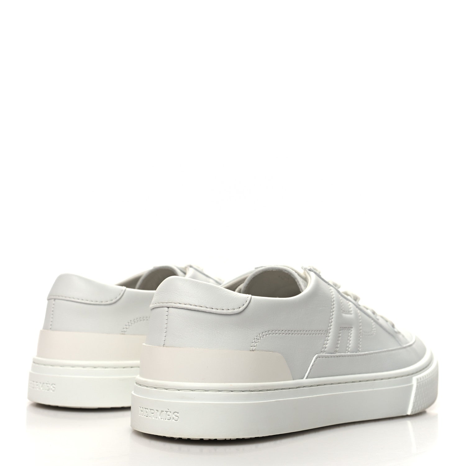 Hermes Calfskin Womens Deep Sneakers 39 White 4 of 9