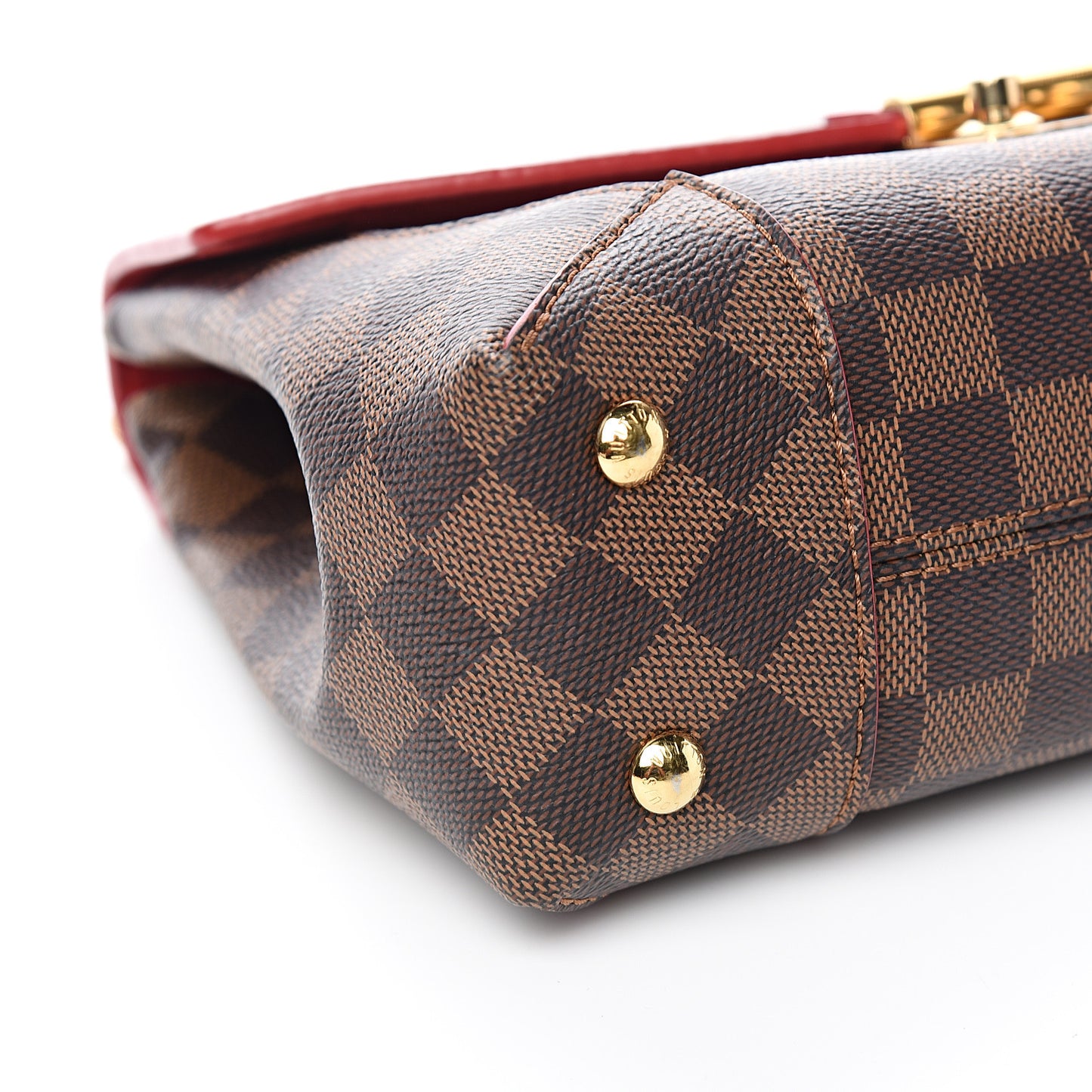 Damier Ebene Caissa Clutch Cherry