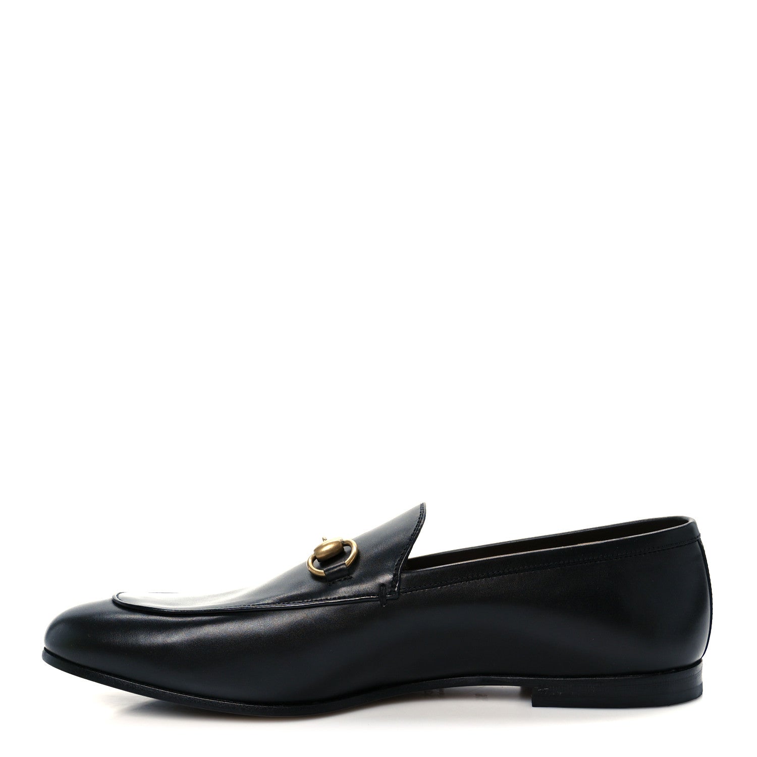 Gucci Betis Glamour Calfskin Horsebit Mens Jordaan Loafers 9.5 Black 1 of 22