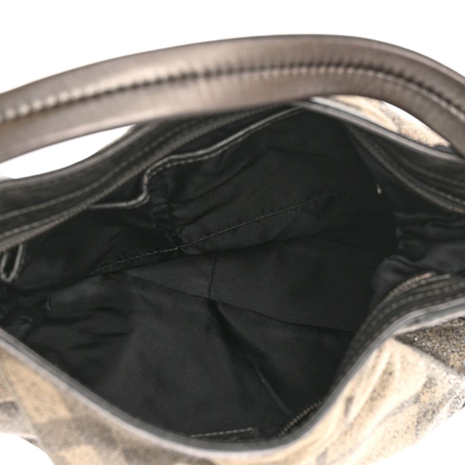 Burberry Shimmer Check Medium Fairby Hobo Pewter 5 of 10