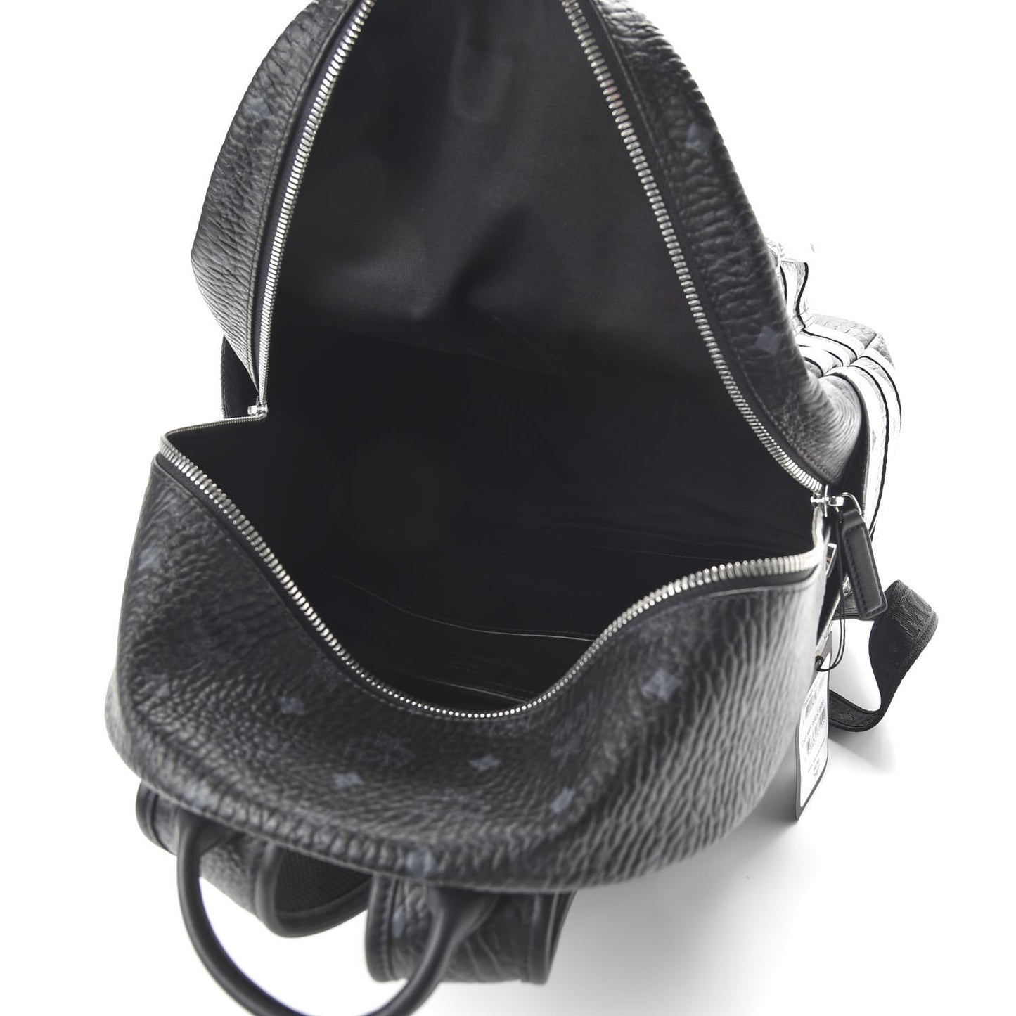 Metallic Visetos Striped Medium Stark Backpack Silver Black