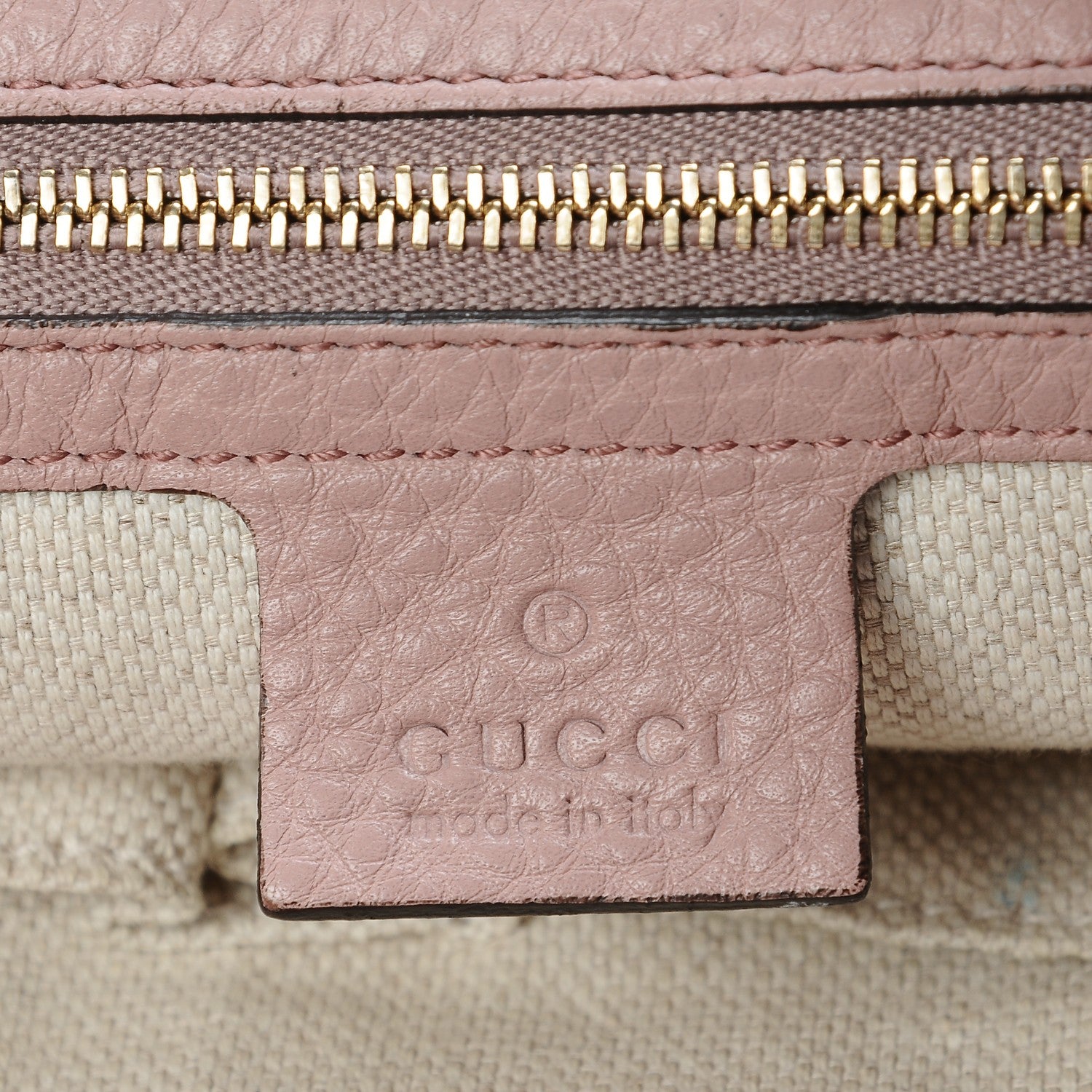 Chloe GUCCI Pebbled Calfskin Medium Soho Chain Shoulder Bag Dark Cipria 6 of 7