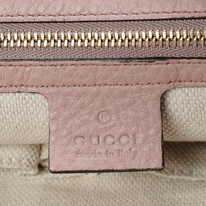 Chloe GUCCI Pebbled Calfskin Medium Soho Chain Shoulder Bag Dark Cipria 6 of 7