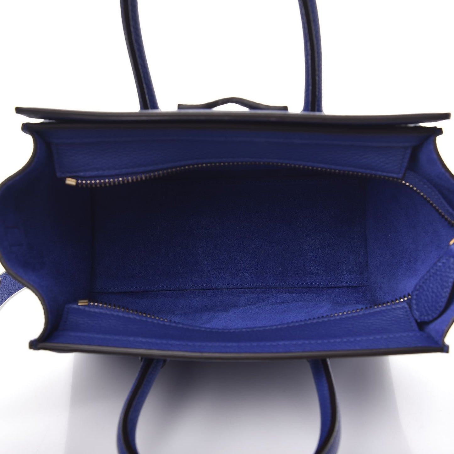 Drummed Calfskin Nano Luggage Indigo