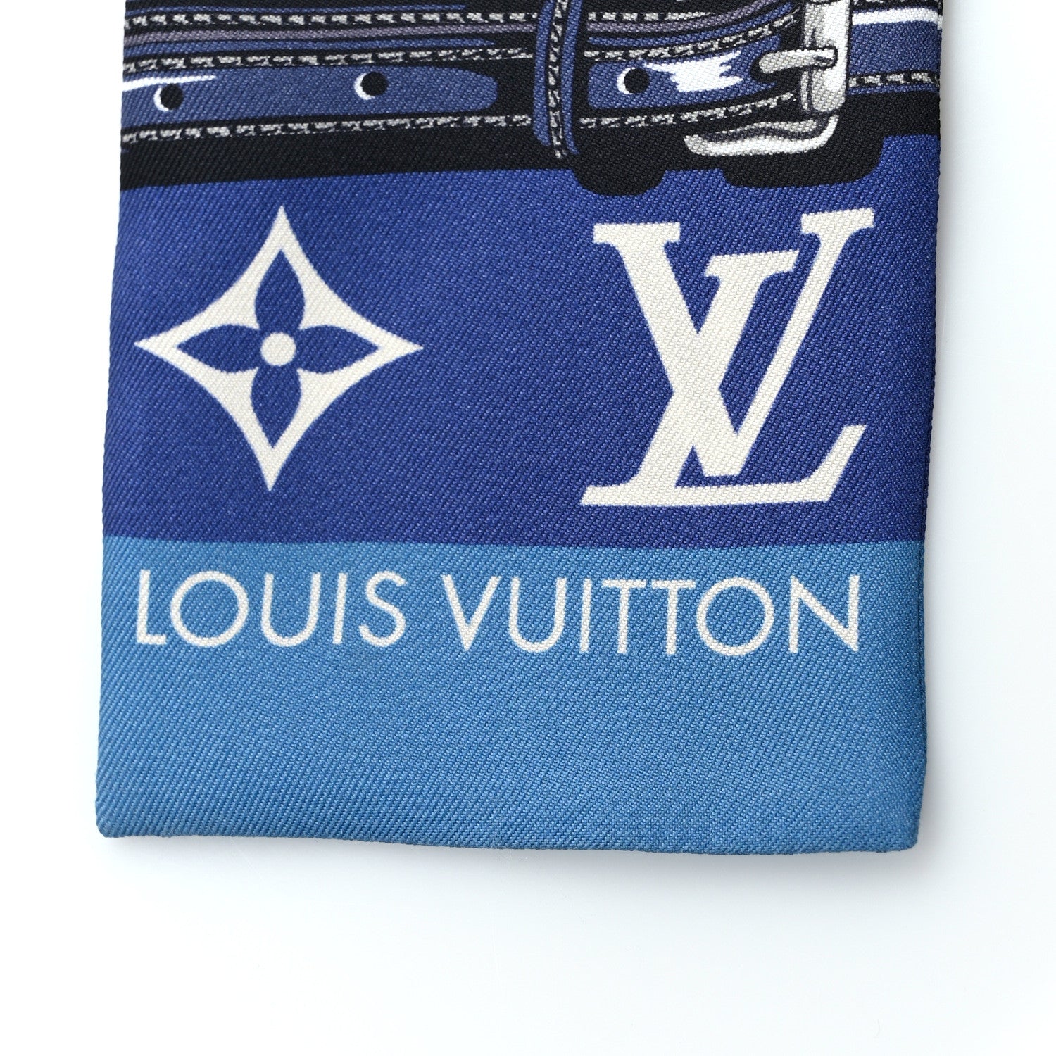Louis Vuitton Silk Monogram Escale Confidential Bandeau Blue 5 of 5