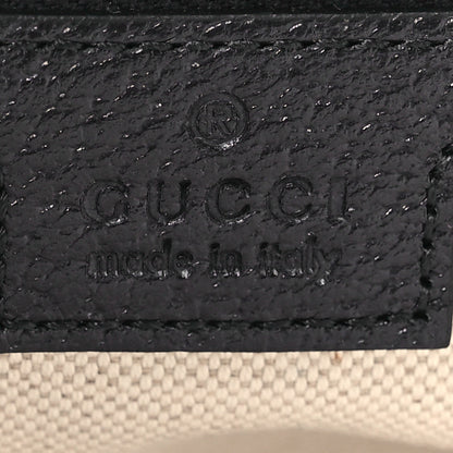 Gucci GG Supreme Monogram Textured Dollar Calfskin Web Small Ophidia Half Moon Hobo Beige Blue 7 of 11
