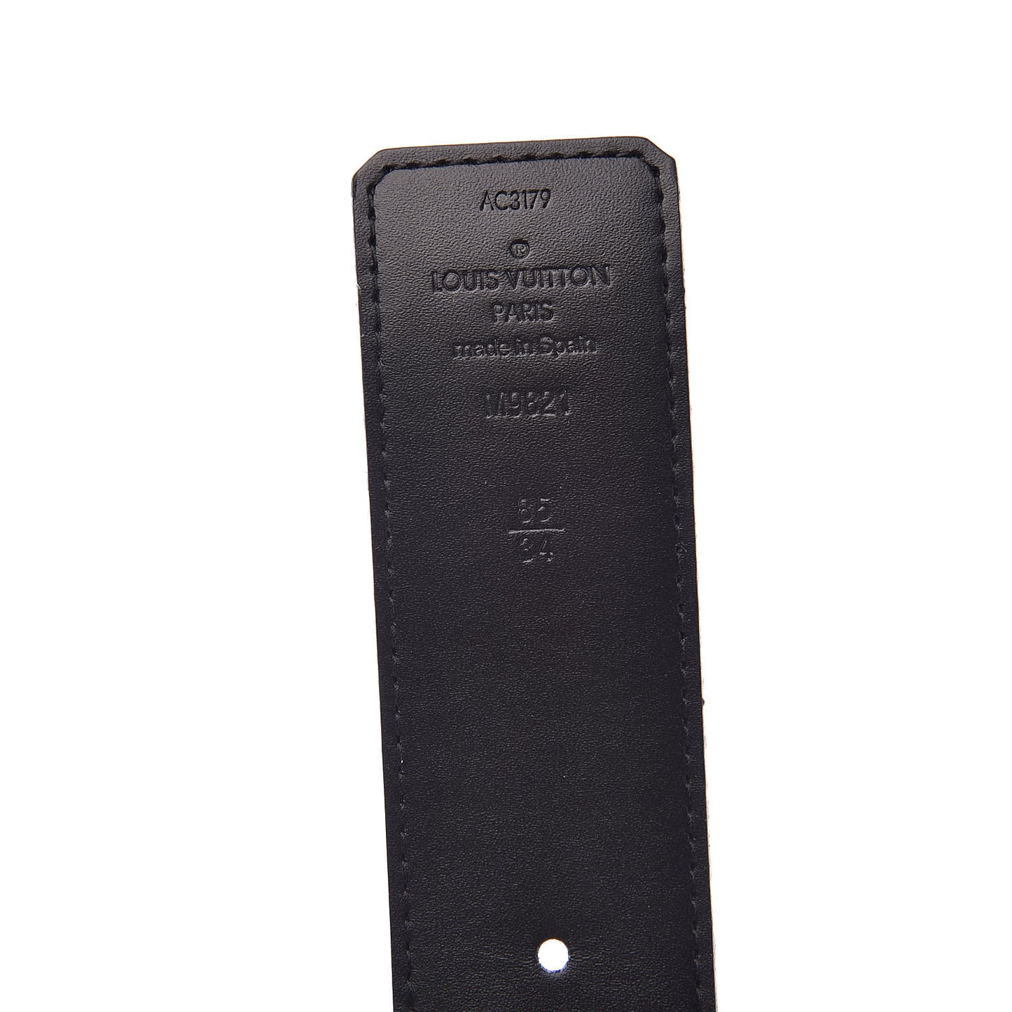 Calfskin Monogram 30mm LV Initiales Reversible Belt 85 34 Black