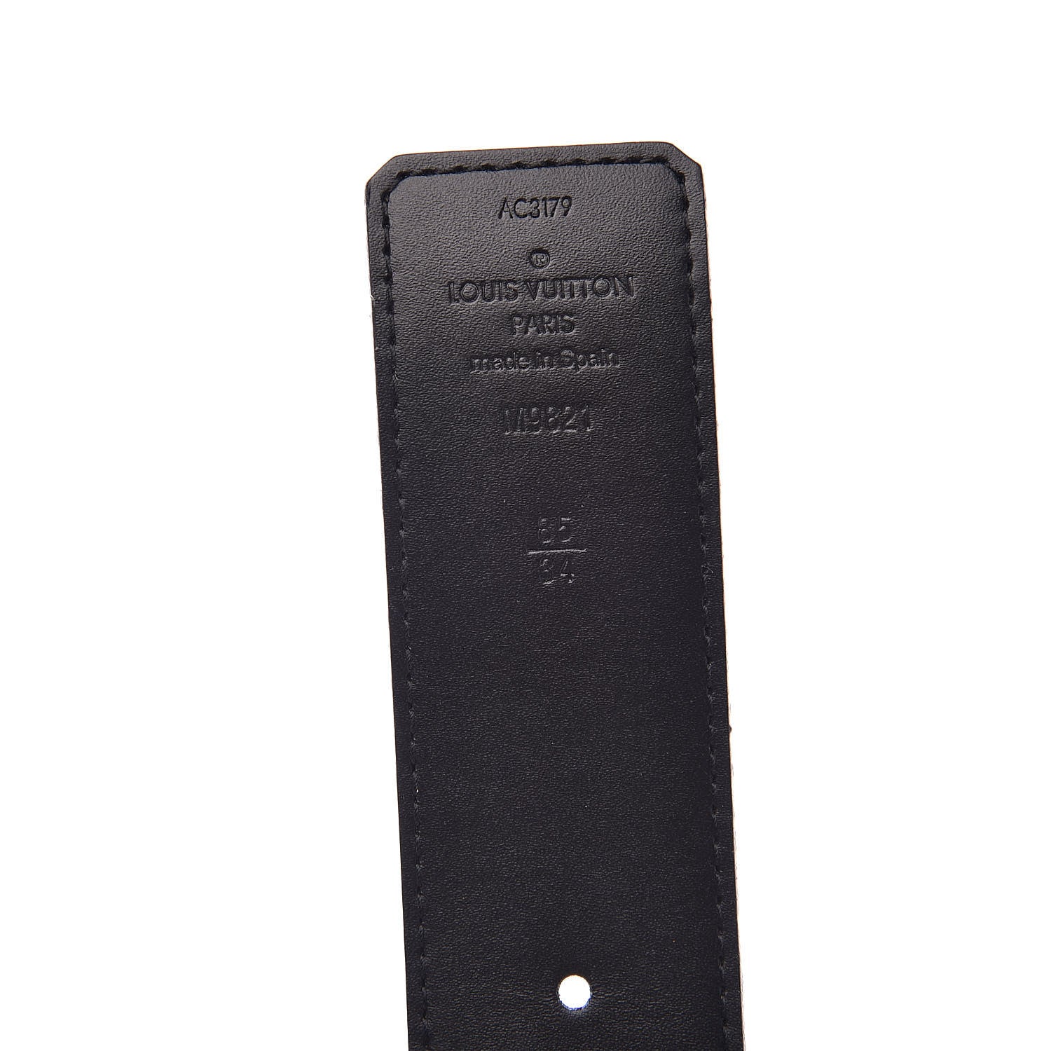 Louis Vuitton Calfskin Monogram 30mm LV Initiales Reversible Belt 85 34 Black 6 of 6