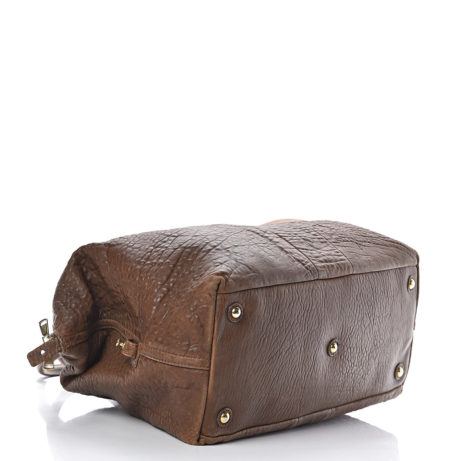 Saint Laurent Pebbled Lambskin Medium Easy Sac Brown 4 of 20
