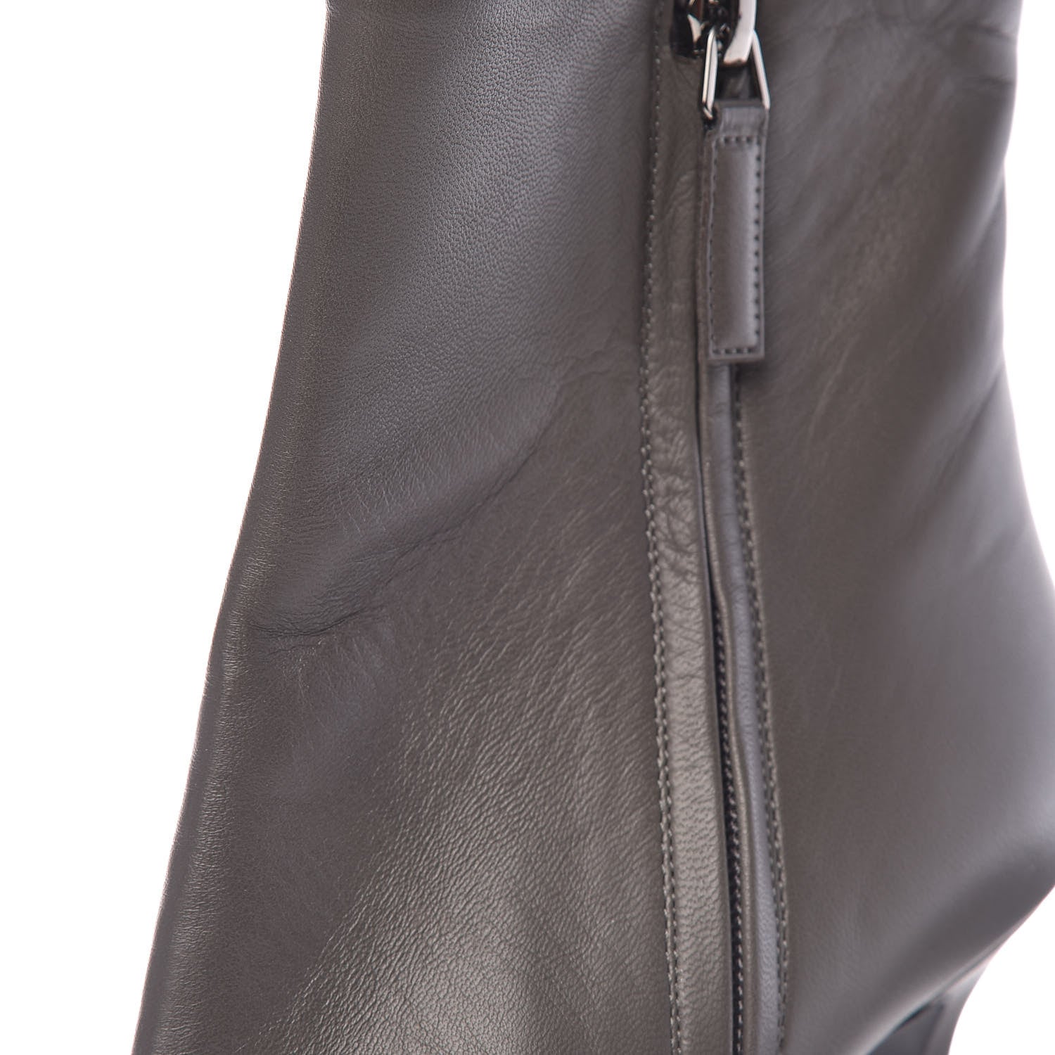 Chanel Lambskin CC Short Booties 38.5 Grey 10 of 19
