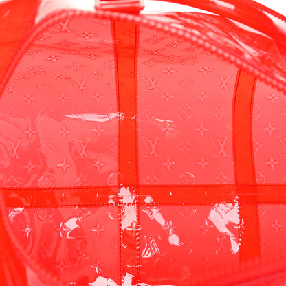 Louis Vuitton PVC Monogram Keepall Bandouliere 50 Grenadine Red 4 of 8