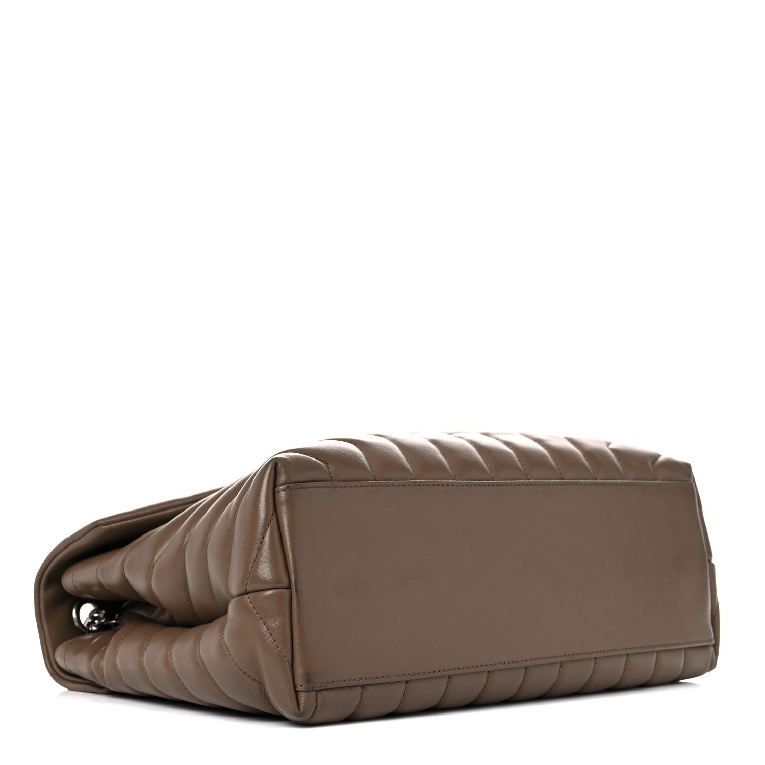 Saint Laurent Calfskin Y Quilted Monogram Medium Loulou Chain Satchel Taupe 3 of 17