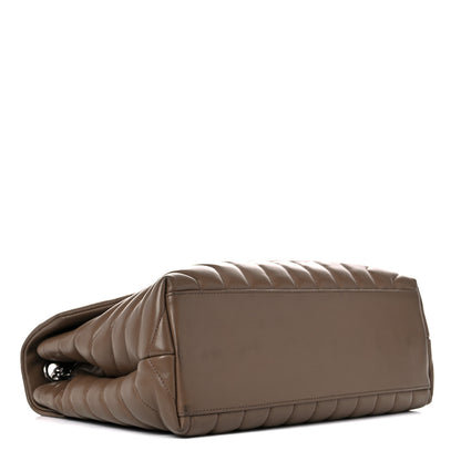Saint Laurent Calfskin Y Quilted Monogram Medium Loulou Chain Satchel Taupe 3 of 17