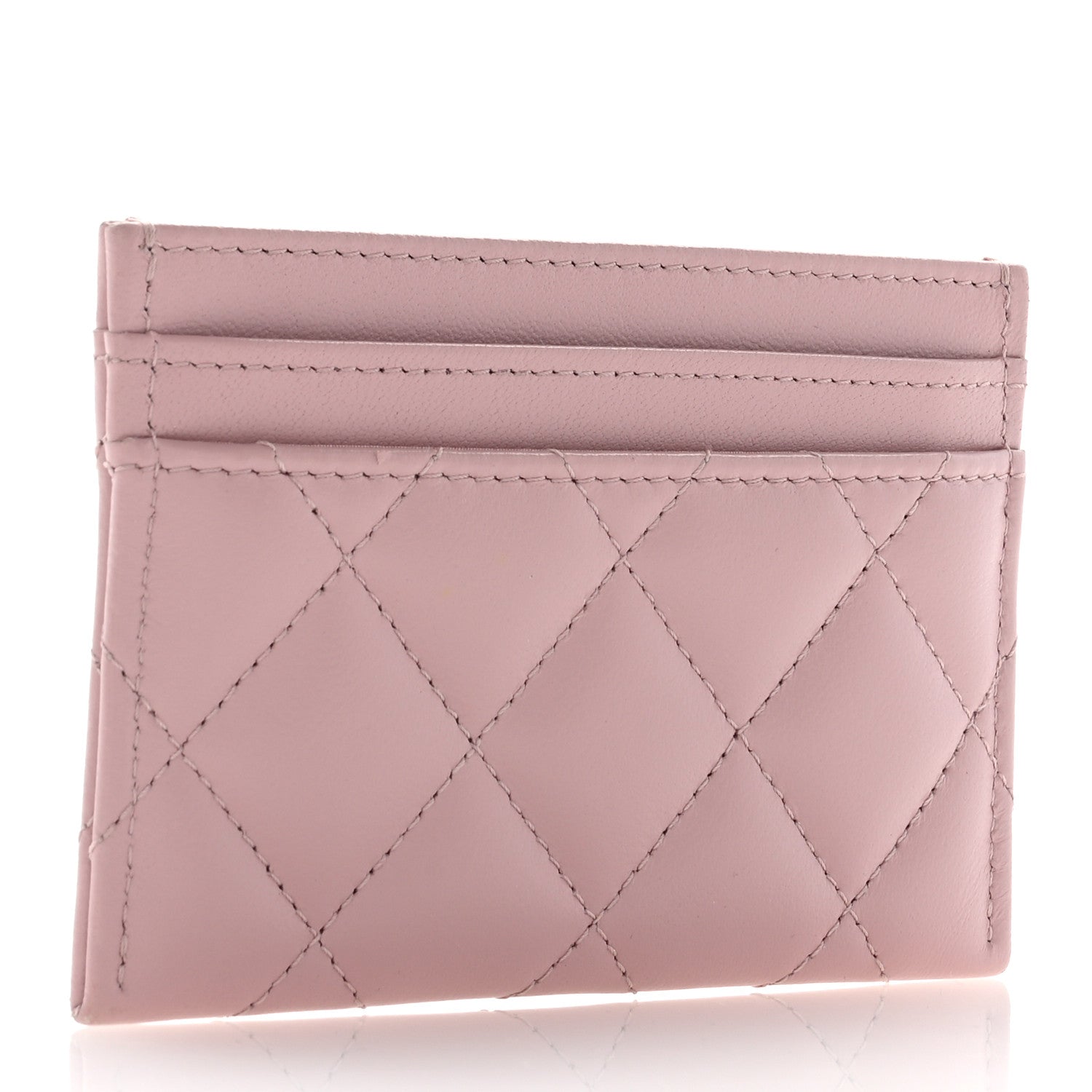 Chanel Lambskin Pearl Quilted Coco Candy Card Holder Light Pink 3 of 7