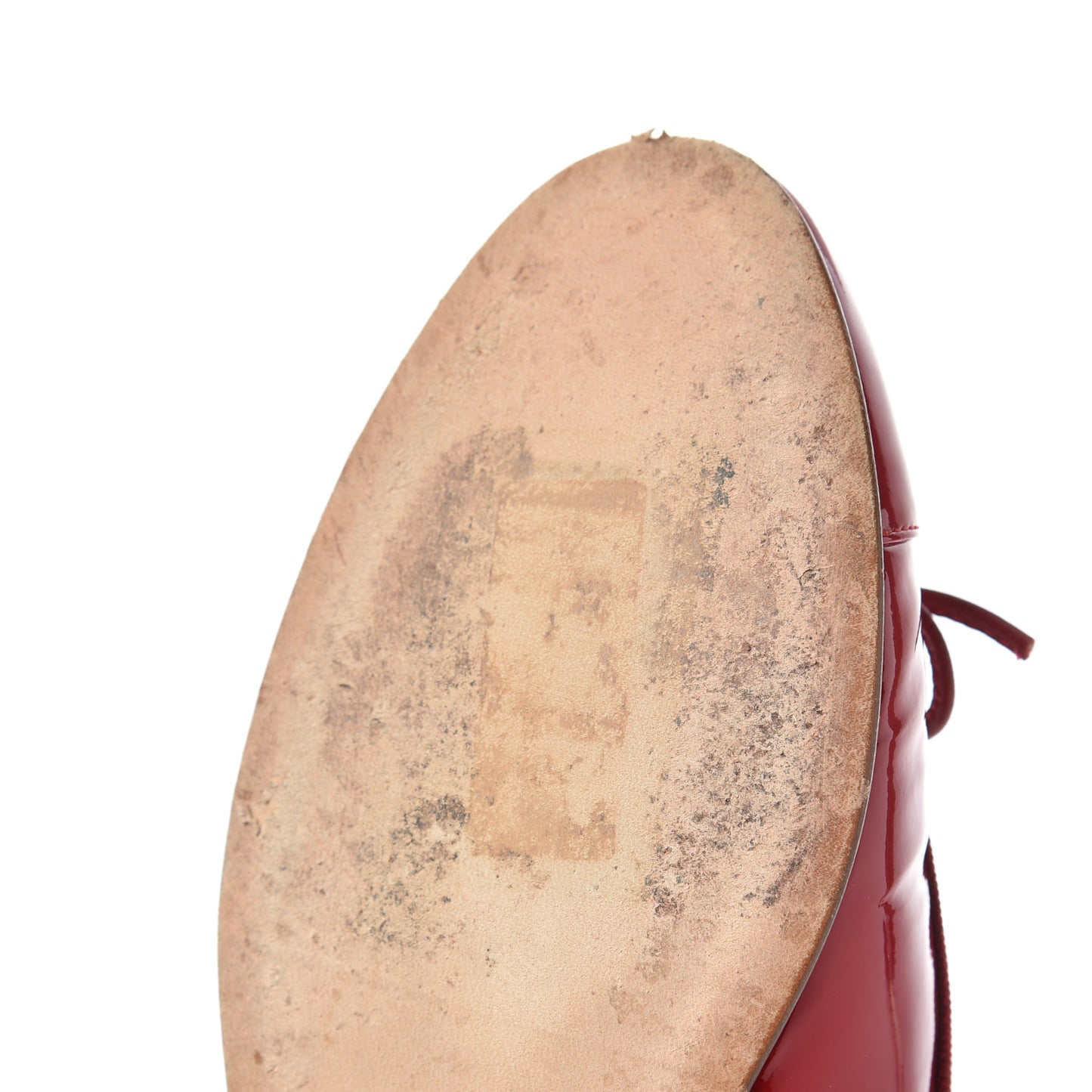 Patent CC Cap Toe Ballerina Flats 37.5 Red