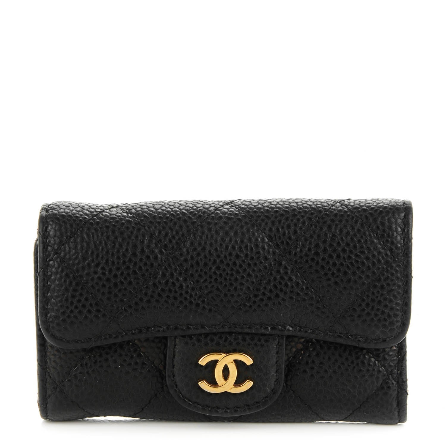 Chanel Caviar Quilted 6 Key Holder Black 1 of 8