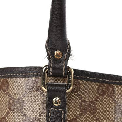 Gucci Crystal Monogram Medium Joy Tote Beige Ebony Testa di Moro 15 of 16