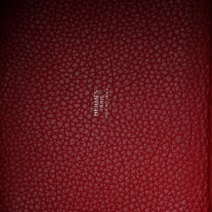 Hermes Taurillon Clemence Picotin Lock 18 PM Rouge Casaque 6 of 17