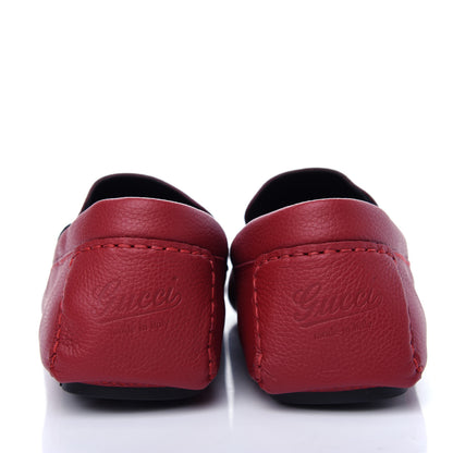 Gucci Calfskin Web Mens Driver Loafers 9 Red 7 of 11