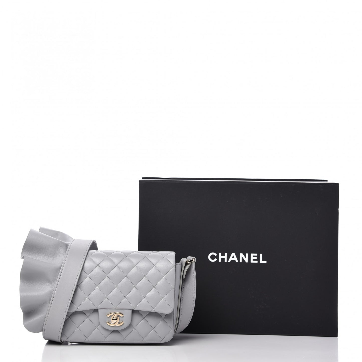 Calfskin Quilted Bolero De Chanel Flap Bag Grey