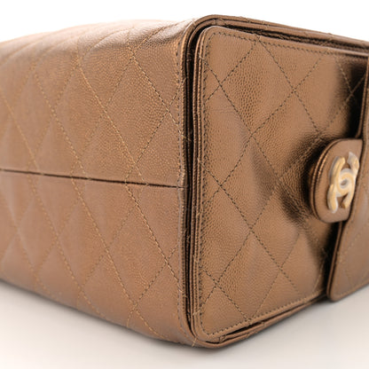 Chanel Metallic Caviar Quilted Small Chanel 25 Handbag Bronze 10 of 10