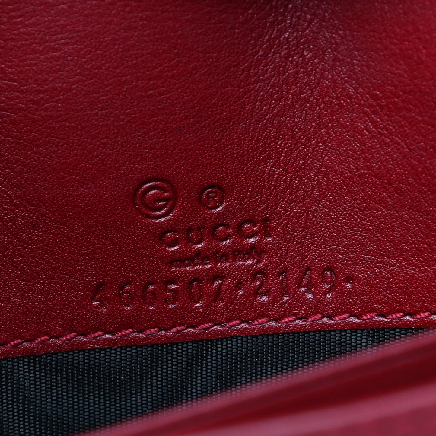Microguccissima Crossbody Wallet Red