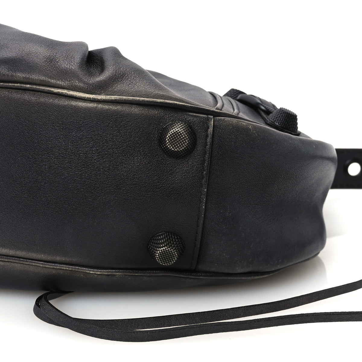 Used Calfskin Small Le Cagole Shoulder Bag Black