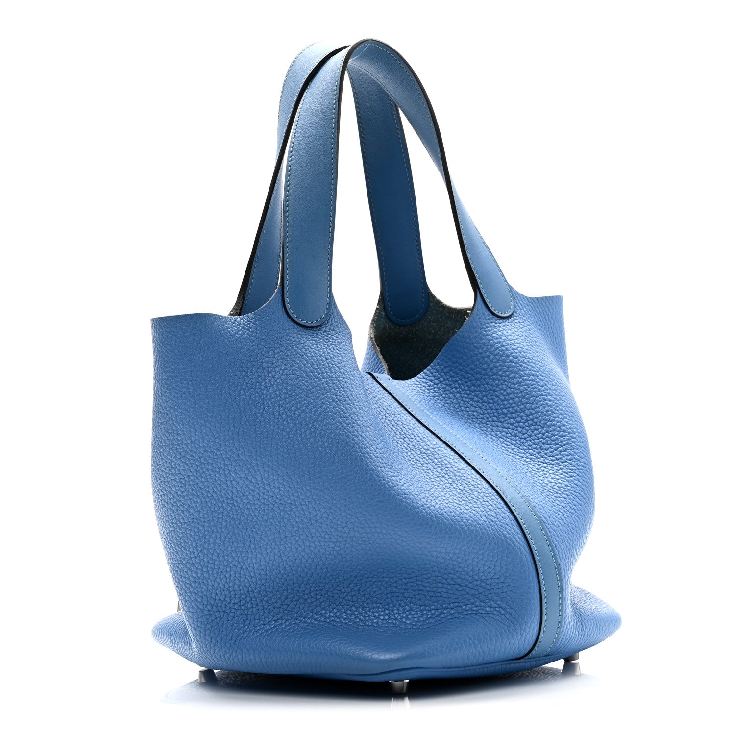 Hermes Taurillon Clemence Swift Picotin Lock 22 MM Bleu Paradis 3 of 10