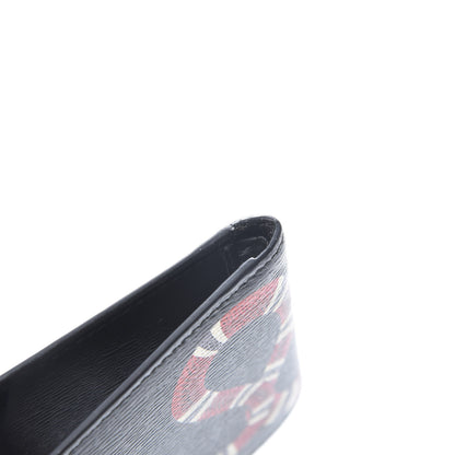 Gucci Shangai Calfskin Kingsnake Bi-Fold Wallet Black 10 of 10