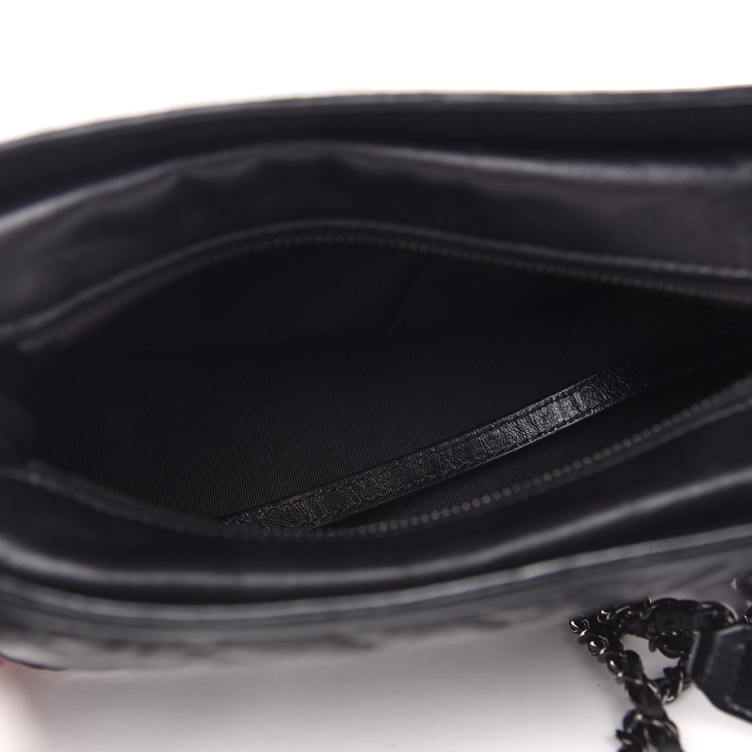 Chanel Aged Calfskin Chevron Quilted Small Gabrielle Hobo So Black 5 of 18