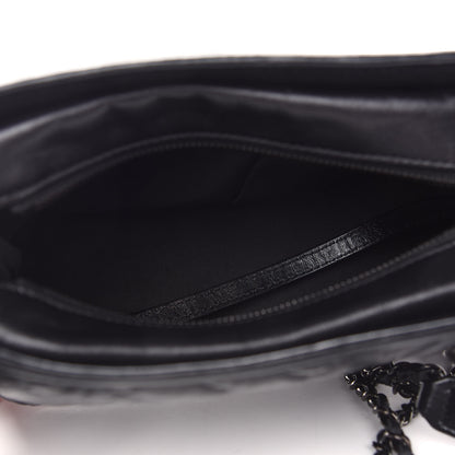 Chanel Aged Calfskin Chevron Quilted Small Gabrielle Hobo So Black 5 of 18
