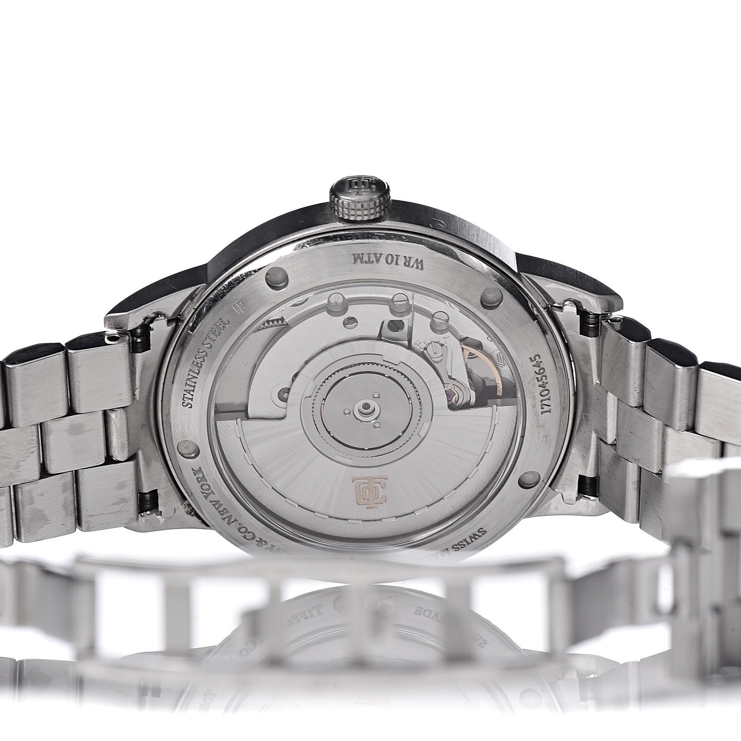Tiffany Stainless Steel Diamond 34mm CT60 3-Hand Automatic Watch Pink 6 of 6