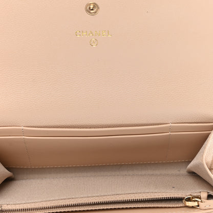 Chanel Caviar Pearl Quilted Coco Candy Wallet Beige 5 of 12