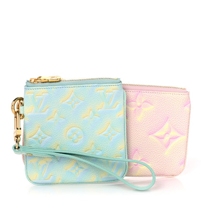 Louis Vuitton Empreinte Monogram Summer Stardust Trio Pouch Pink Water Green Lilas 1 of 8