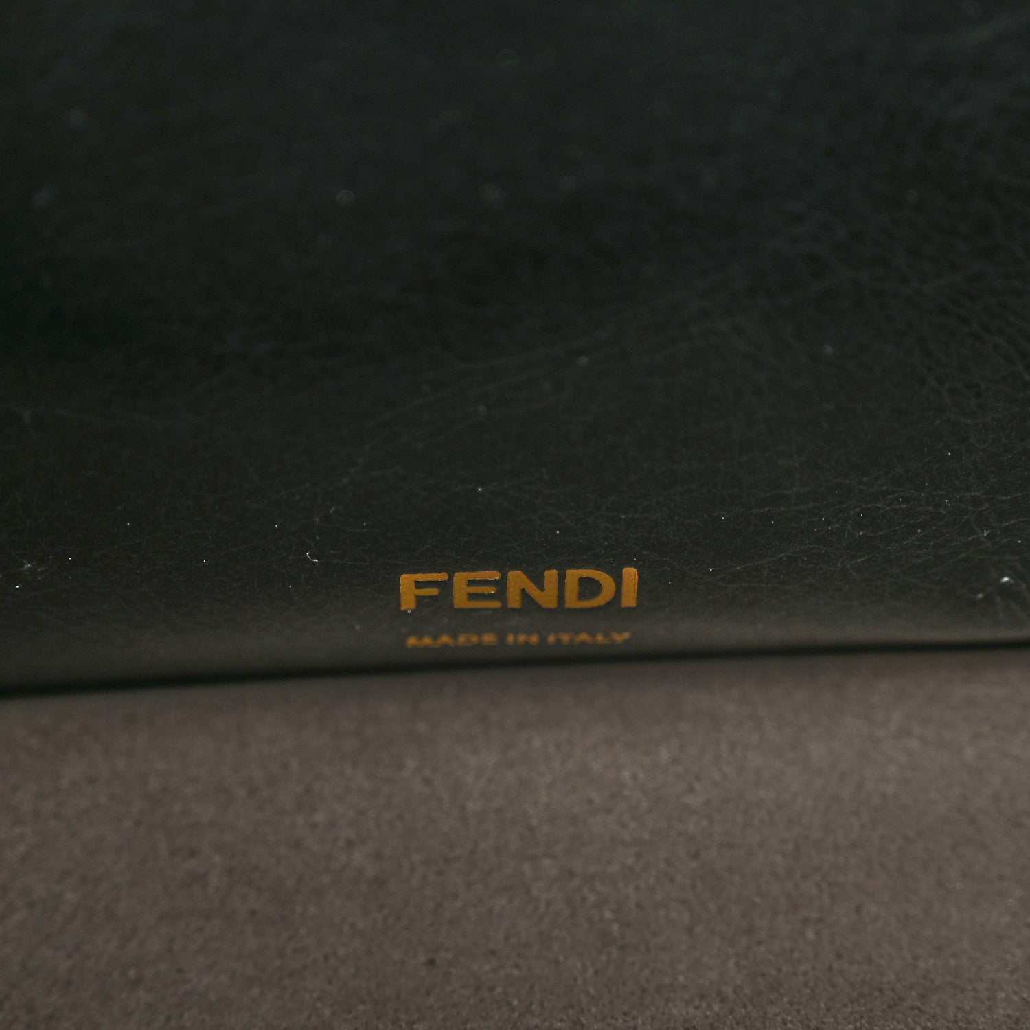 Fendi Agnello Old Shine Vitello Go Rain Large Flip Tote Black Marrone 6 of 9