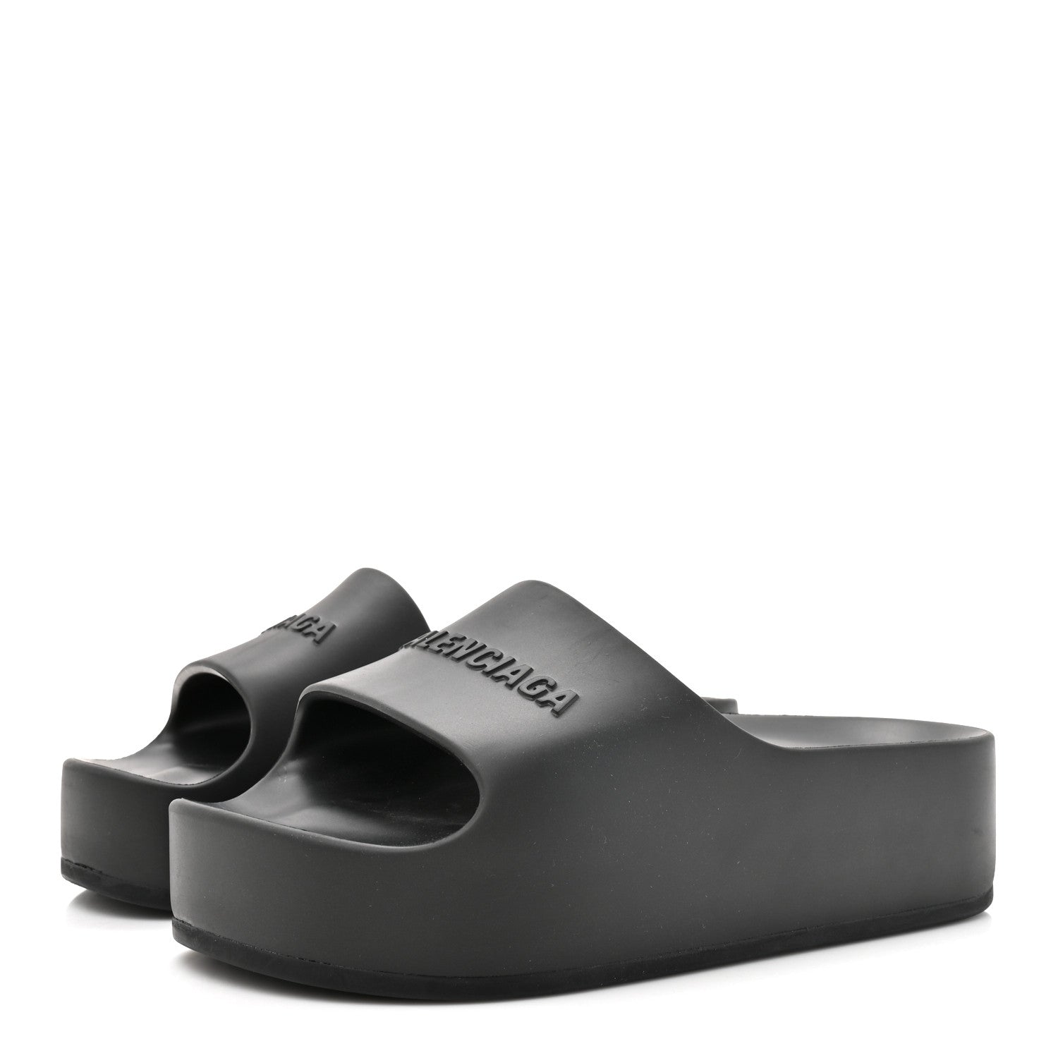 BALENCIAGA ブラックサンダル サイズ35 Balenciaga Rubber Chunky Platform Slide Sandals 35 Black 1830259
