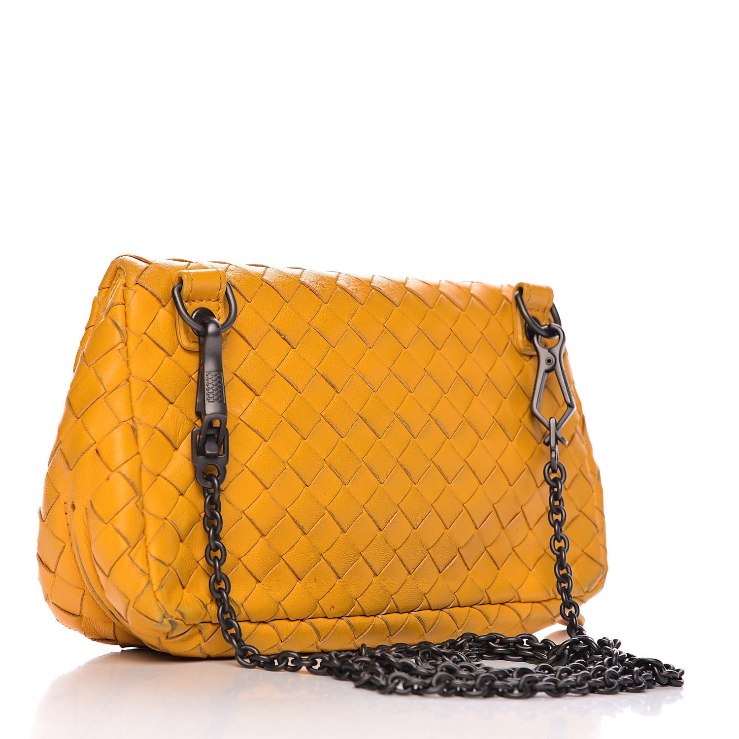 Bottega Veneta Nappa Intrecciato Small Chain Crossbody Marigold 3 of 15