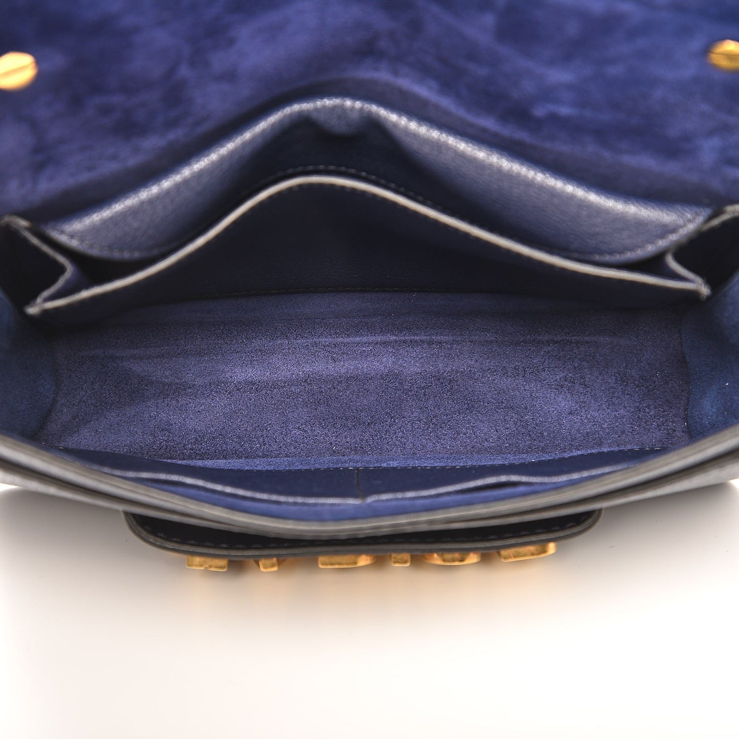 Grained Calfskin J'Adior Chain Flap Bag Blue