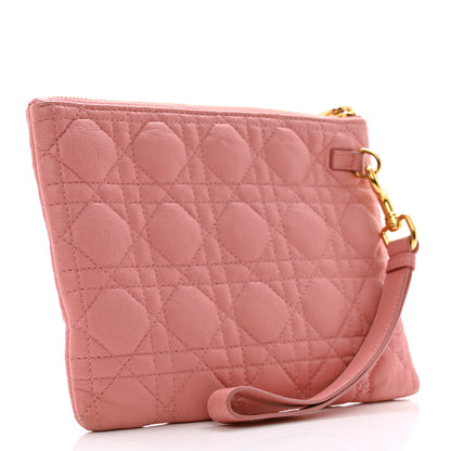 Christian Dior Calfskin Macrocannage Small Caro Daily Pouch Pink 3 of 11