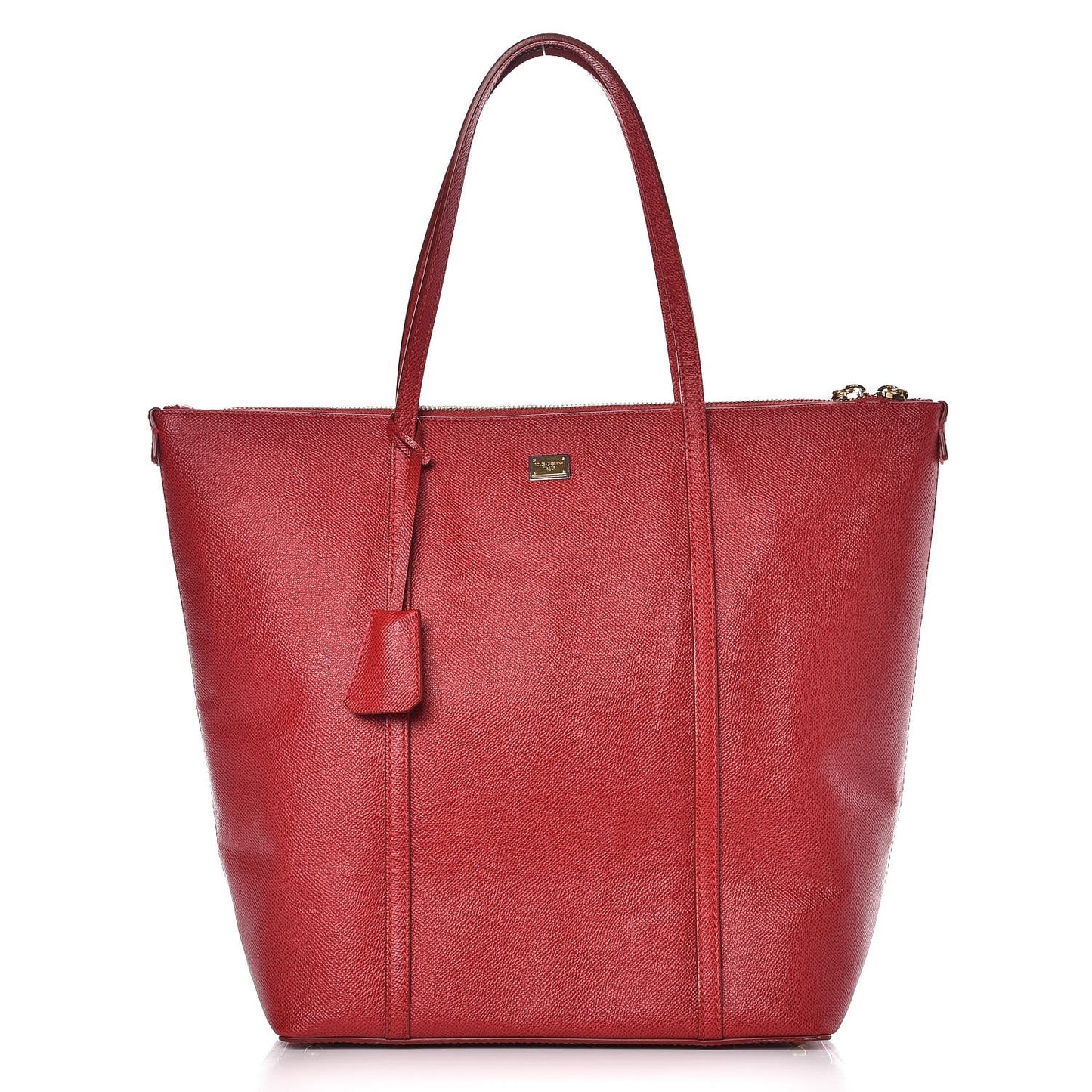 Textured Calfskin Miss Escape Tote Red