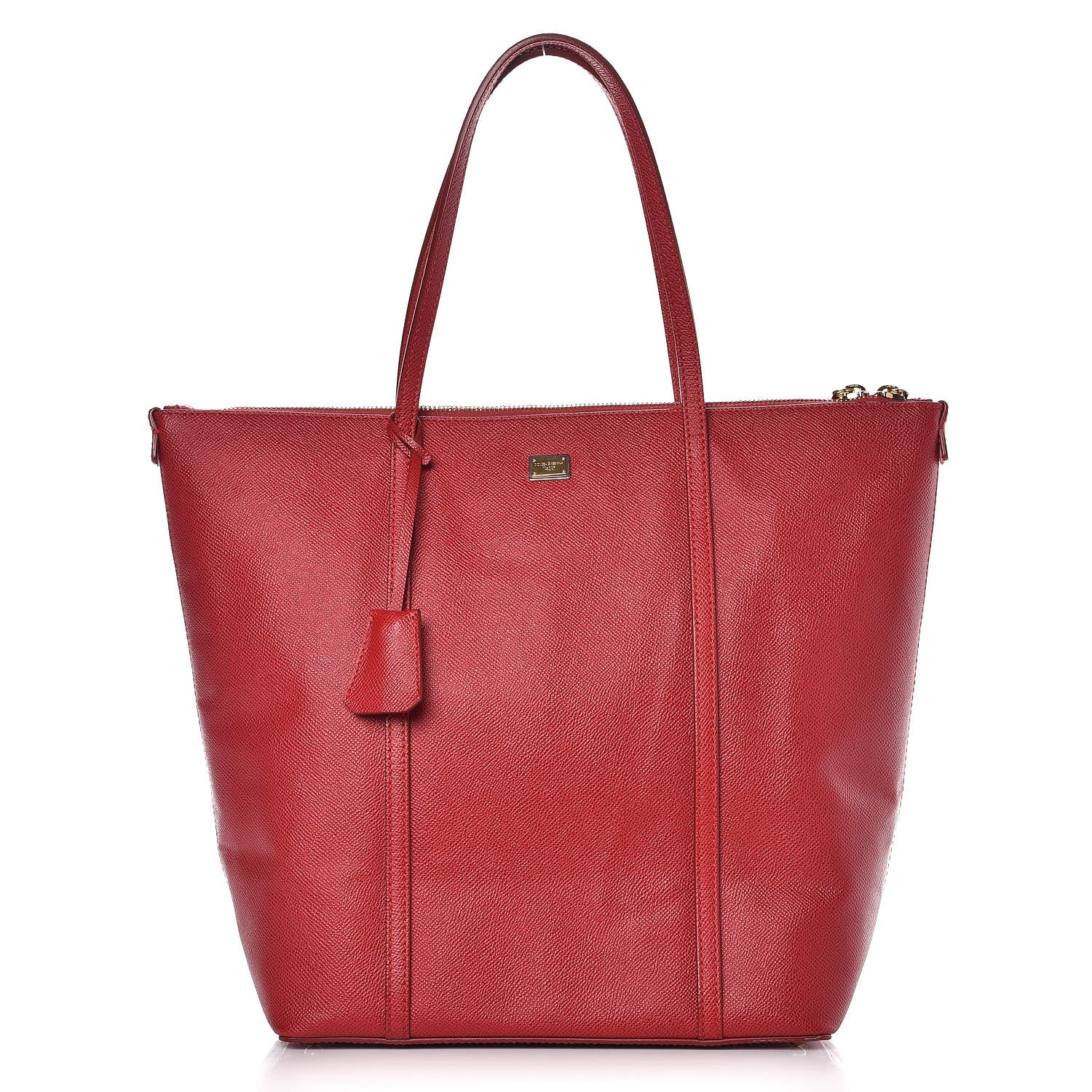Dolce & Gabbana Textured Calfskin Miss Escape Tote Red 1 of 8