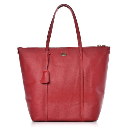 Dolce & Gabbana Textured Calfskin Miss Escape Tote Red 1 of 8