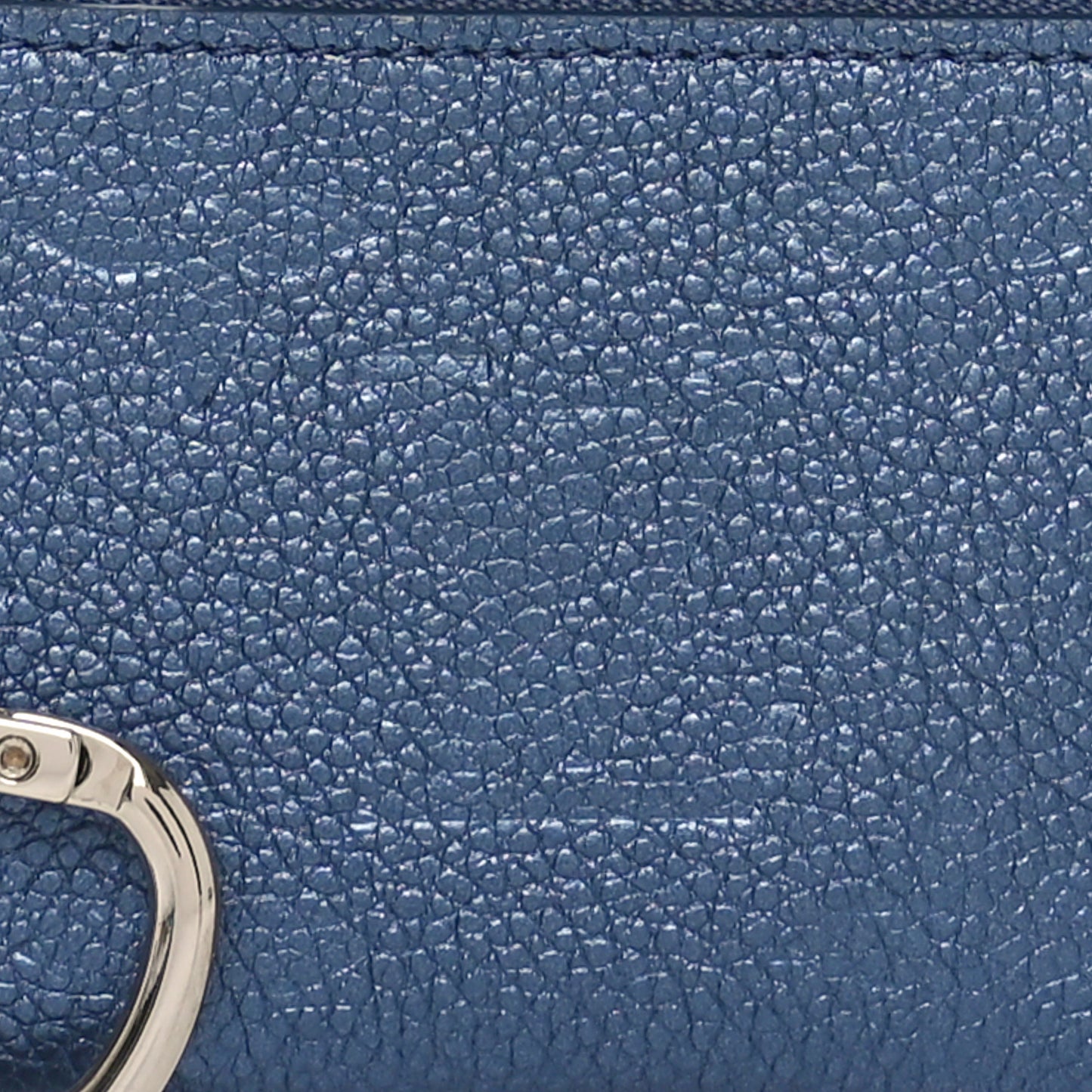 Metallic Empreinte Monogram Giant Key Pouch Navy Nacre