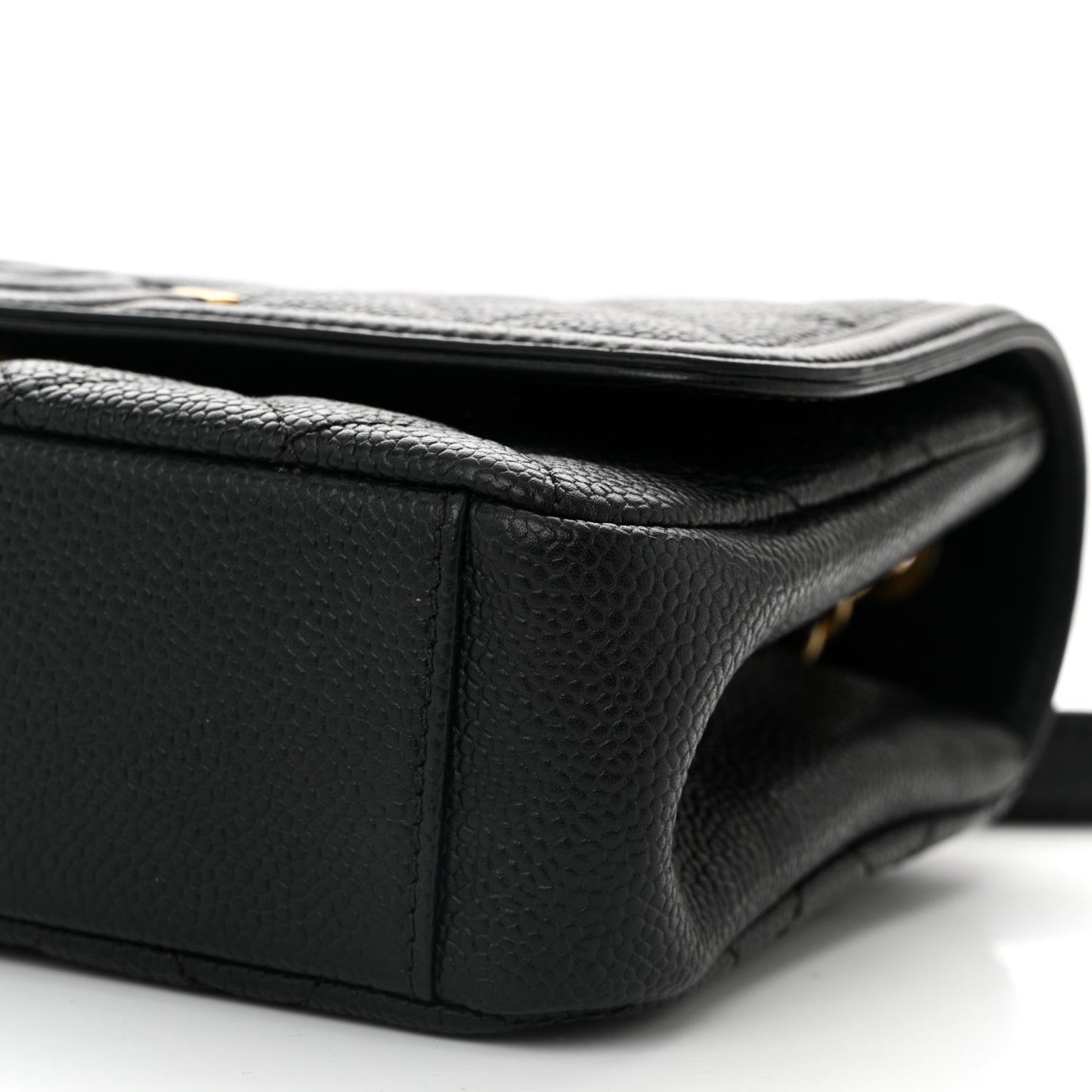 Caviar Quilted Small CC Filigree Flap Black
