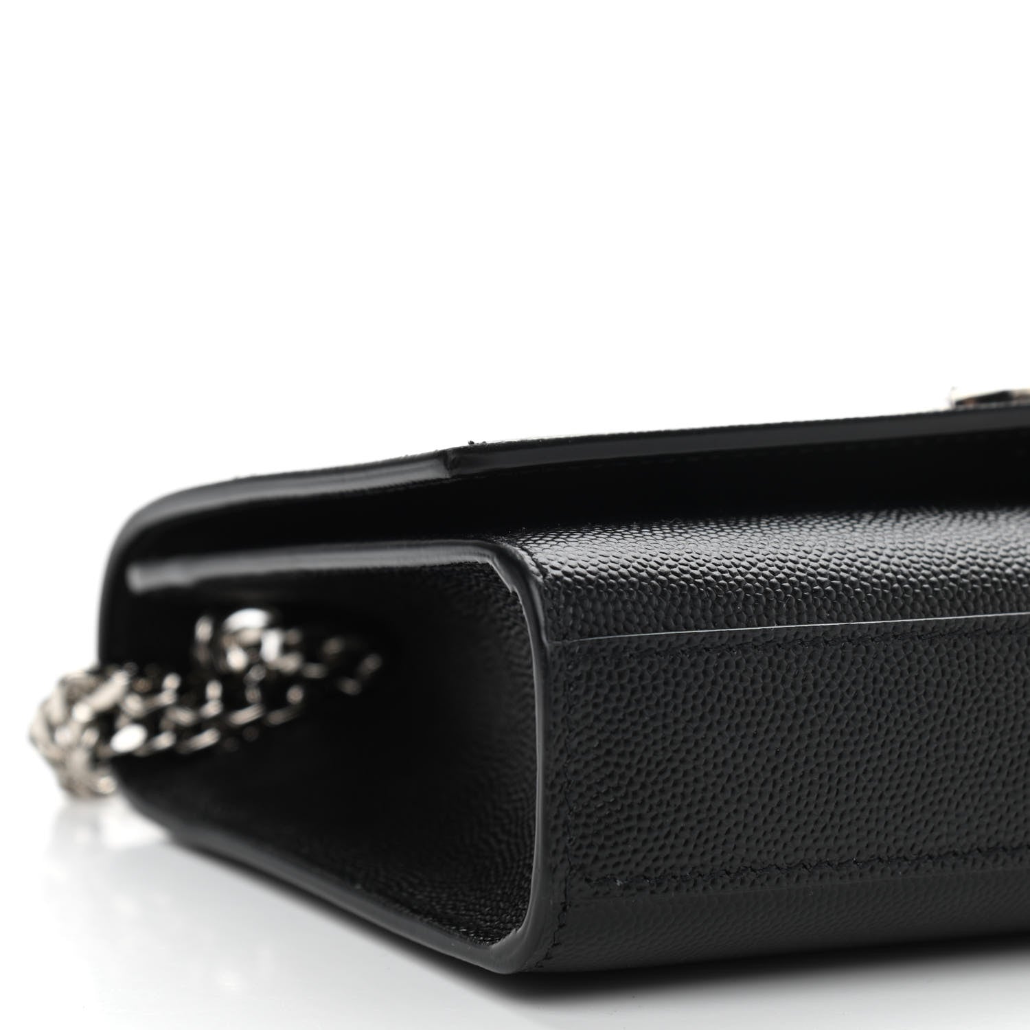 Saint Laurent Grain De Poudre Small Monogram Kate Satchel Black 9 of 10